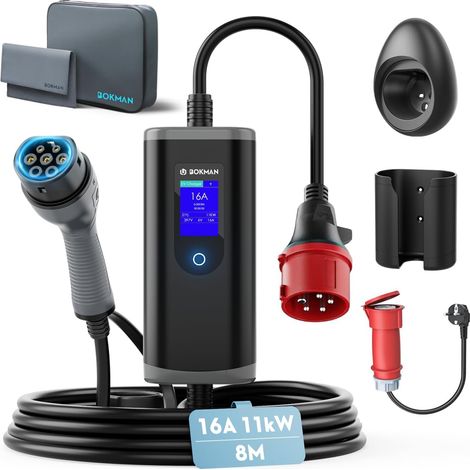 Chargeur Voiture Électrique Type 2, 11 KW, 8M (1/5)