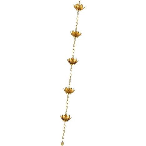 Les chaînes de pluie en forme de lotus conviennent aux gouttières et aux descentes pluviales (1/5)