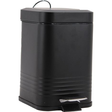 Papelera de baño negra Carry AZAO de 3 litros AZAO (1/3)