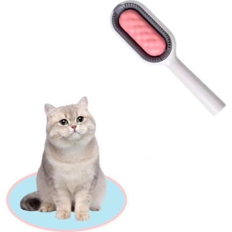 (rose   poils court) Dissolvant Universel de Nœuds pour Animaux de Compagnie, Brosse Toilettage Animaux, Brosse de Nettoyage Multifonctionnelle pour Chat Chien Massage Cheveu