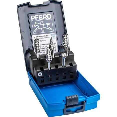 PFERD 21901412 Set de fraises sur tige Carbure de tungstène Diamètre de tige 6 mm Y134852 (1/3)