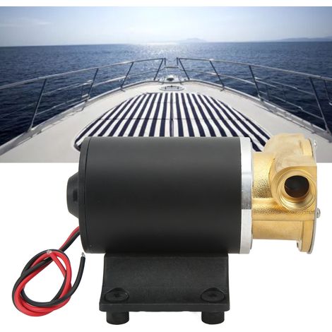 Pompe de cale à turbine auto-amorçante, pompe à eau de mer à haut débit de 6 GPM, utilisée pour le pompage des eaux de cale, des eaux usées et des liquides de lavage de pont, 24 V. (1/5)