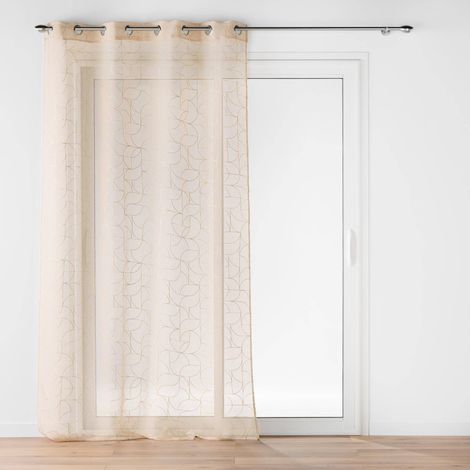 Rideau à œillets avec imprimé doré, LOUXOR, 140 x 280 cm