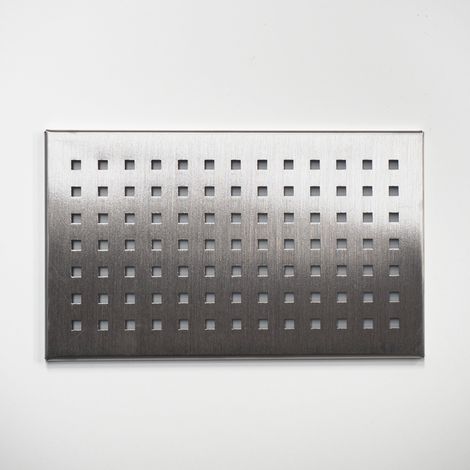 Dsuchtasse Abdeckung aus Edelstahl für SMC Duschwanne Abflussgitter 120x200 mm (1/5)