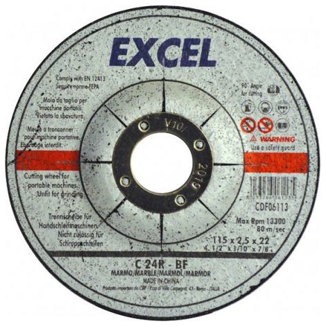 Dischi da taglio centro depresso per marmo ø mm.115 - ø mm.115x3,2 foro 22,2 da taglio per marmo