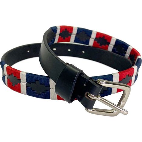 95, Nero: Cintura da equitazione in cuoio Cover in pelle nera con riporti colorati alta 26 mm