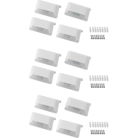 Lot de 4 lampes solaires LED pour allée et escalier, éclairage extérieur de jardin et pelouse. (1/5)