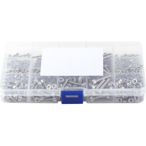 480 pièces Vis à tête cylindrique à six pans creux et écrous assortis en acier inoxydable SS304 M2 M3 M4 (1/5)