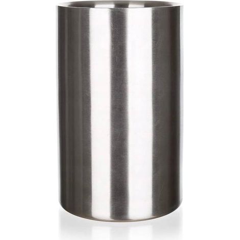 Cubitera para enfriar cubitos de hielo para vino y licores, de doble pared, de acero inoxidable. (1/3)