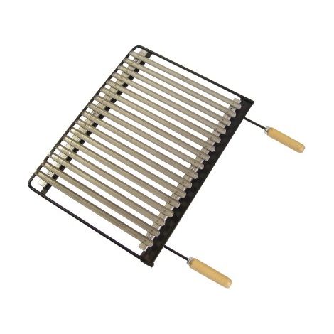 FPLUS parrilla barbac.inox 68x41 , Parrilla para barbacoa fabricada en acero inoxidable

- Acanalda en forma de V que dirigen la grasa a la grasera situada en la parte delantera

-