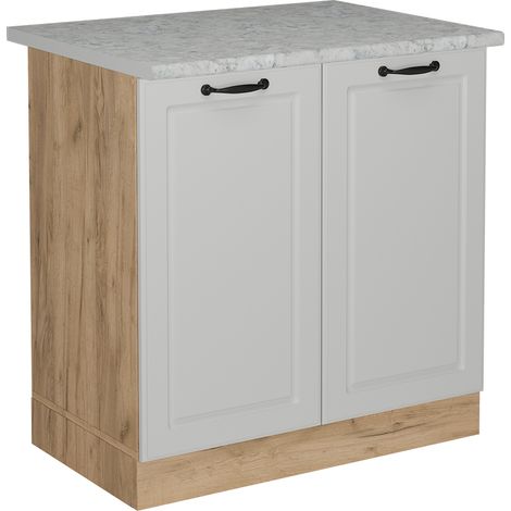 Mobile lavello cucina R-Line, Bianco casa di campagna, 80 cm PL Marmo, Vicco (1/5)