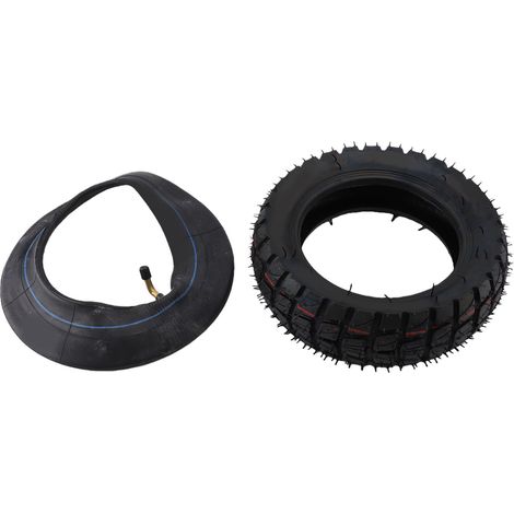 Pneu 80/65-6 avec chambre à air 10x3.0, kit de remplacement de pneu en caoutchouc pour trottinettes électriques 10 pouces (1/4)