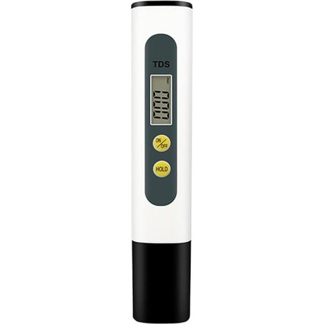 TDS Testeur de Qualité de l'eau Digital Mètre avec Grand Ecran LCD Numérique pour l'industrie Domestique Hydrothérapie, 0-999 PPM, Moniteur de la Qualité d'eau Potable(Noir)
