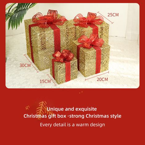 Boîtes cadeaux de Noël pour décorations intérieures et extérieures (1/5)