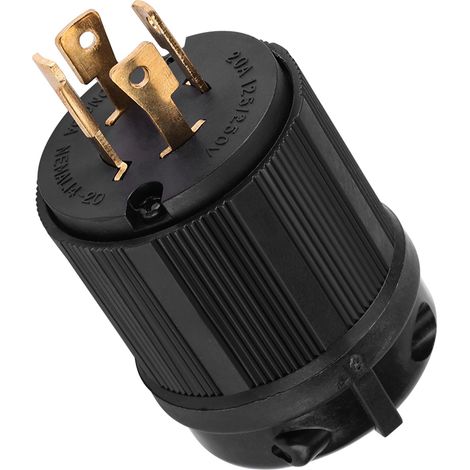 Connecteur mâle L14-20P 125V/250V 20A, prise pivotante 4 broches, fiche industrielle américaine (1/5)