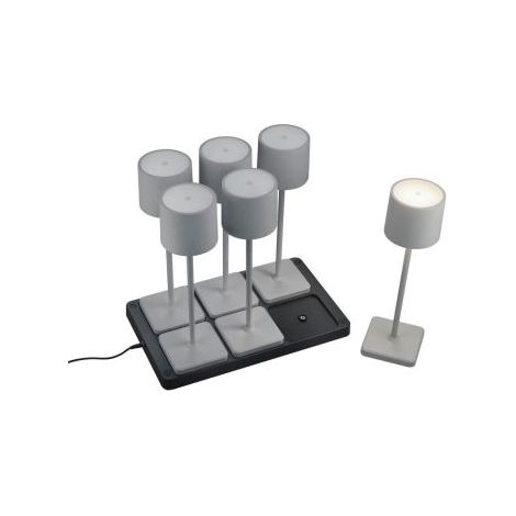 Trio Lighting Pack 6 Lámparas de mesa LED para Exterior con Batería FERNANDEZ Estación de Carga + Batería Recargable IP54 (1/5)