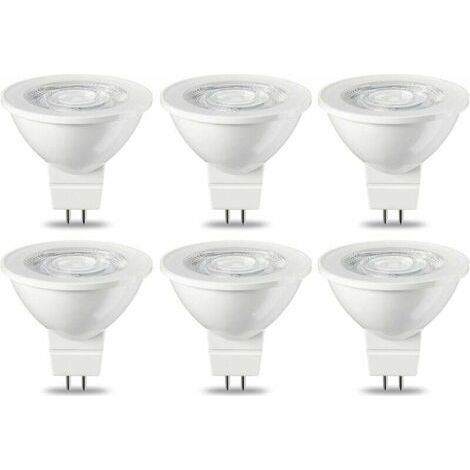 PA Lot De 6 Ampoules LED MR16 GU5.3 5W Blanc Chaud 220V Non Dimmable Classe Énergétique G (1/4)