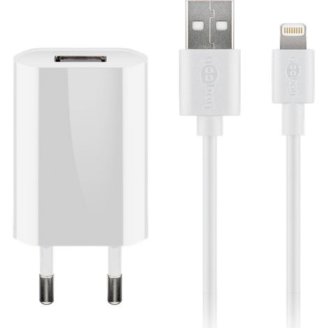 Goobay 44978 cargador de dispositivo móvil Teléfono móvil, Smartphone Blanco Corriente alterna Interior