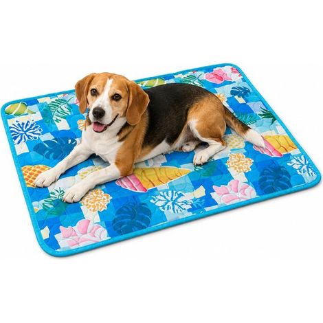 Alfombrilla refrescante premium 150100cm, Manta refrescante lavable, refrescante verano antideslizante resistente arañazos, Azul selva tropical (1/5)