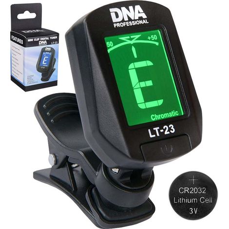 DNA LT23 Clip-Tuner für Gitarre, Bass, Ukulele, Violine, chromatische Musik (1/5)