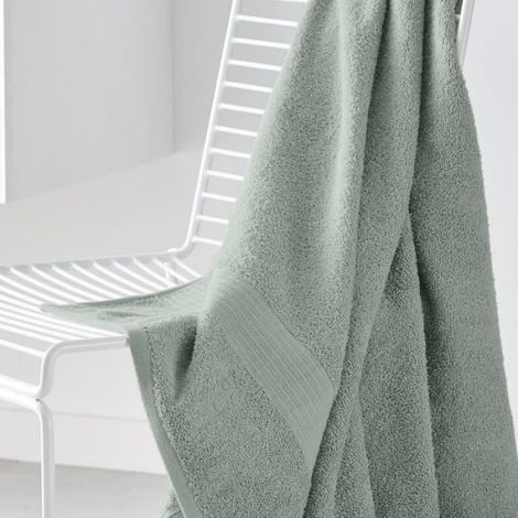 Drap de bain uni ESSENTIAL - - Vert 70x130 cm (1/4)