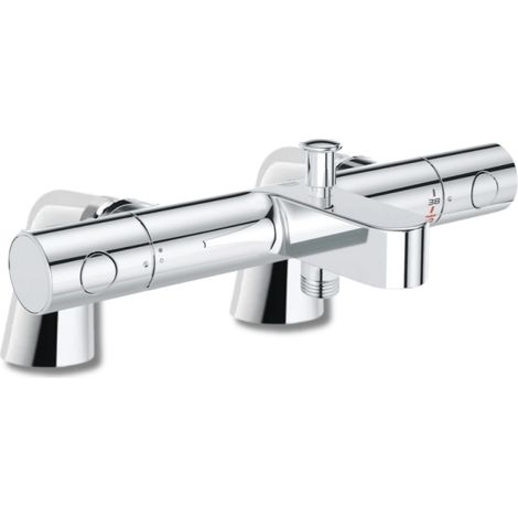 Mitigeur baignoire thermostatique 1/2 – Technologie GROHE TurboStat – Limiteur de température 50°C – Colonnettes luxe chromé (1/5)