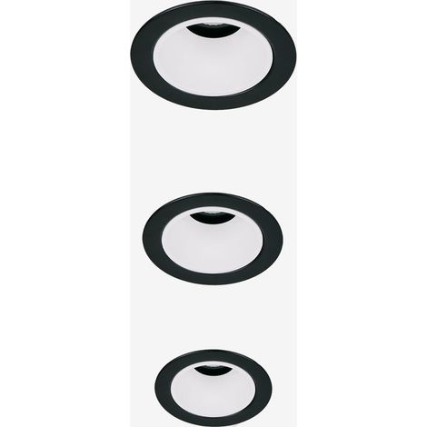 Pack de 3 downlights LED empotrables con marcos redondos Ø5 cm en aluminio Luisiana SKLUM (1/5)