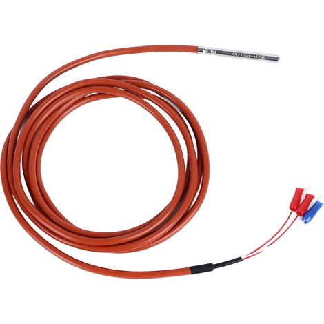 Sonde de température PT100 2m acier inoxydable étanche moletée résistance thermique -50 à 350°C capteur thermique (1/5)