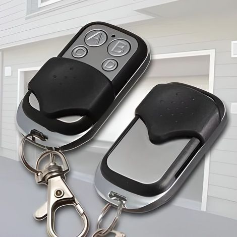 2PCS Télécommande Universelle Portail Garage Alarme à Porte-clé