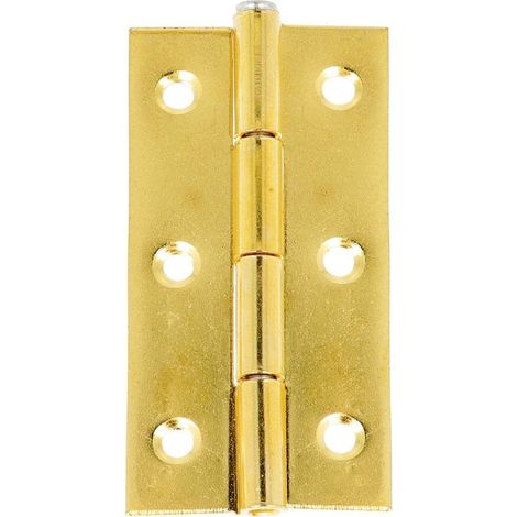 Cerniere piane in ferro ottonato 60x31 mm 2 pz