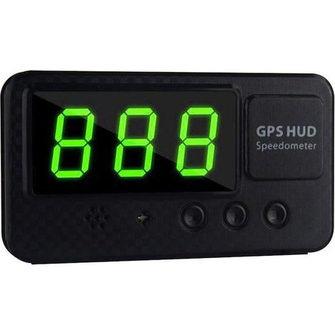 Compteur de vitesse GPS numérique, écran LCD, noir, 107 x 58 x 6 mm (1/5)