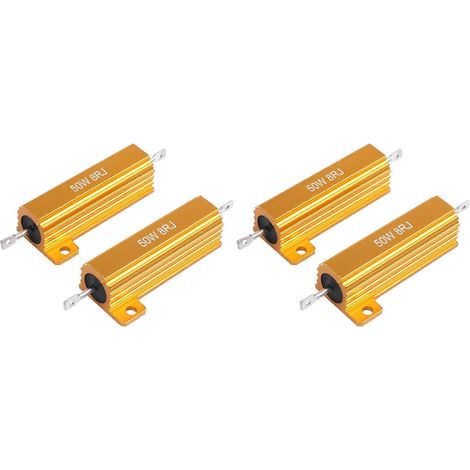 4 résistances électroniques à boîtier aluminium 5 %, 8 ohms, 50 W (1/5)