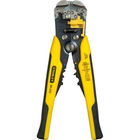 Pince À Dénuder Automatique 20,3 cm - Branches Bi matières - Ressort de Rappel - molette de Serrage - Ouverture de mors de 0,2 à 6mm² avec Longueur de 6 à 18mm (1/5)