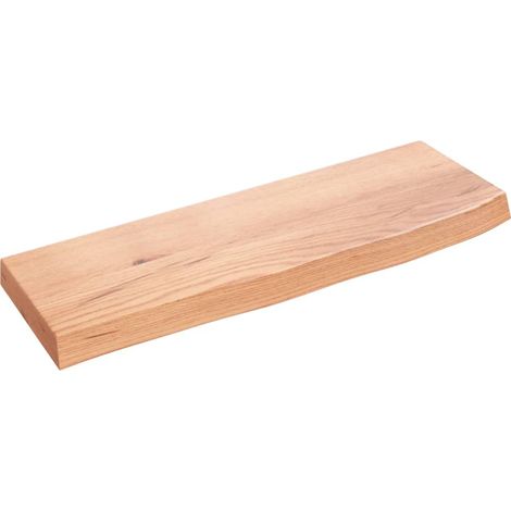 Étagère murale, Étagère flottante, Support mural stable, pour Salon marron clair 60x20x4 cm bois chêne massif traité ASD86500 (1/4)