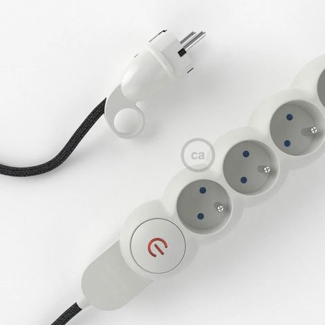 Regleta Creative Cables m1f4b01rn03 4 tomas con cable de lino natural 1 m (1/3)