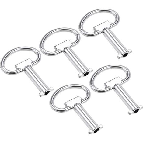 5Pcs Électrique Coffret Clé Zinc Alliage Eau Mètre Boîte Clé Unique Voie Fendue (1/4)