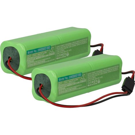 vhbw 2x batería compatible con Futaba 7C, NT8IB, 6VA, 9C, 6NPK, 8U, 6NFK, 8NFK, 7NFK, NT8S mando a distancia, control remoto (2000 mAh, 9,6 V, NiMH)