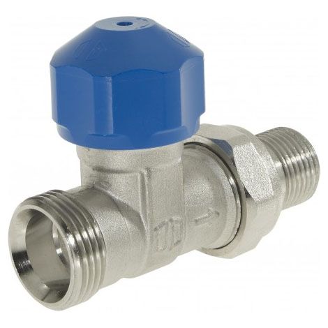 Robinet droit thermostatique 1/2" (15/21) Mâle Mâle avec douille écrou réglable - Conecterm