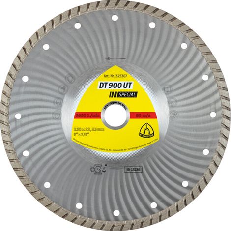 DT 900 UT Disques à tronç. Diamanté Klingspor 115 x 2,2 x 22,23 mm 2,2 x 10 mm, Jante turbo fermée (1/2)