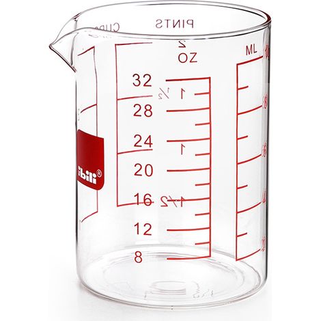 Jauge de mesure ibili measuring jug verre borosilicate 1000 ml