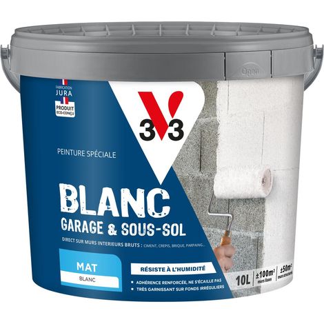 Peinture intérieure Garage et sous-sol V33 Blanc Mat 10L