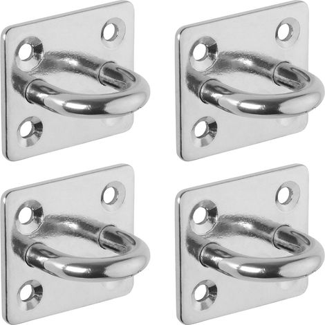 SOTECH Befestigungsöse Zurröse für Sonnensegel, Sandsack, Seilzug 40x 35 mm Deckenöse aus V4A Edelstahl SS316 Salzwasserfest, 4x