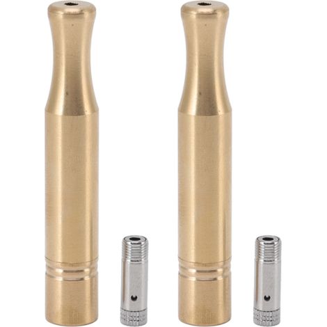 Porte-cigarettes en cuivre 2 jeux avec filtres amovibles 6cm, tube fumeur pour homme (1/5)