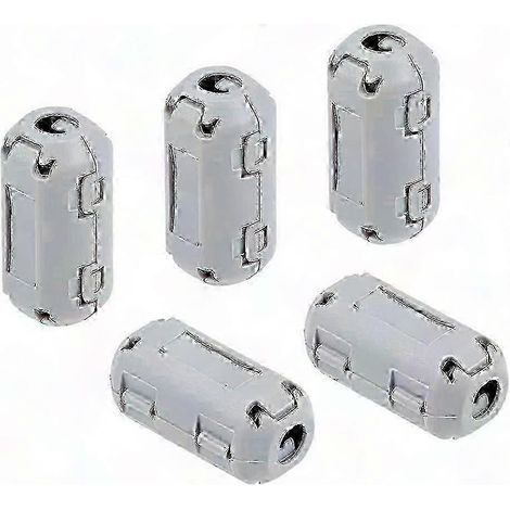 Câble européen Filtre anti-parasites Ferrite 35mm, pince anneau gris, lot de 5, suppression bruit EMI pour câbles (1/5)