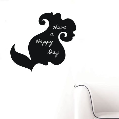 Sticker ardoise tableau noir - stickers muraux adhésif effaçable - DESIGN FLEUR - 40x45cm (1/4)