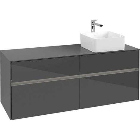 VB WTUS Collaro C047B0 1400x548x500mm avec support 4 sections WT en gris brillant