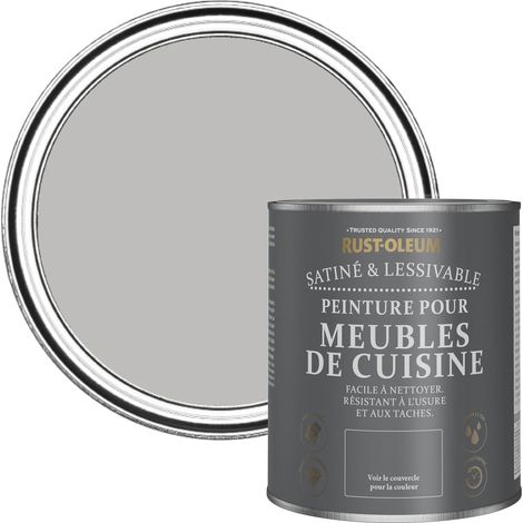 Peinture Grise pour Meubles de Cuisine, Finition Satinée - Silex 750ml (1/5)