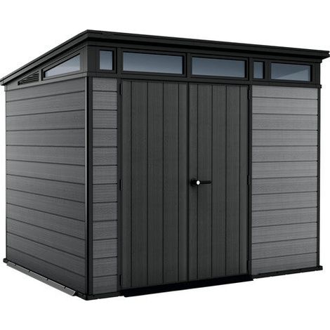 [GEBRAUCHT] B-Ware KETER Gartenhaus Gerätehaus Cortina 9x7 inkl. Fußboden Haus 279 x 216 cm grau (1/2)