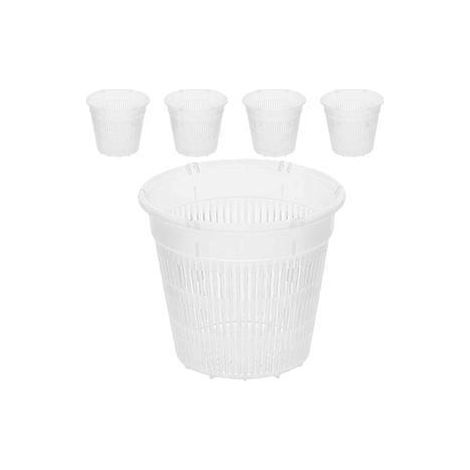 Lot de 5 pots de jardin en plastique pour orchidées, respirants et adaptés à la plantation d'orchidées.