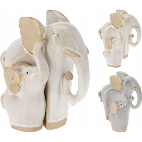 Figurita de porcelana de un elefante para la buena suerte, 19 cm, 1 unidad.